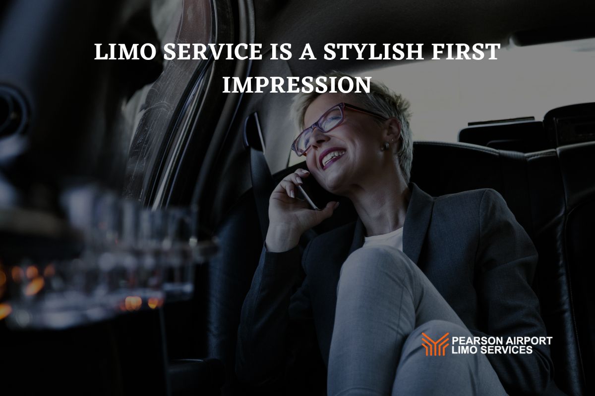 A sleek black limousine with a professional chauffeur, offering a stylish and elegant first impression.