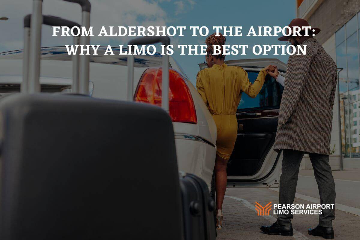 A limo driver assisting with luggage, offering door-to-door service for Aldershot airport transfers.